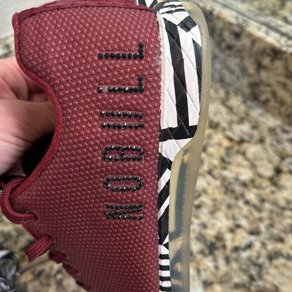 NOBULL Burgundy Athletic Shoes with Black & White Zebra Midsole - Picture 6 of 6